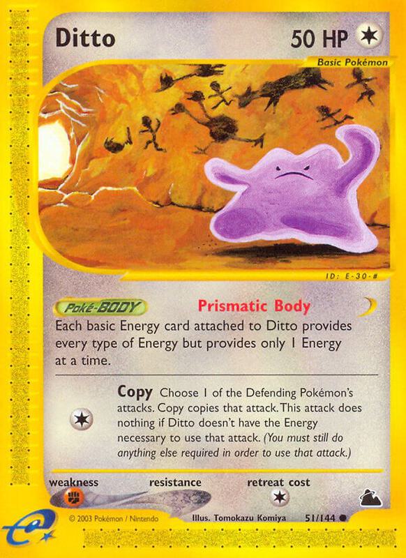 Ditto Pokemon card from Skyridge