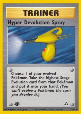 Hyper Devolution Spray Pokemon card from Neo Discovery