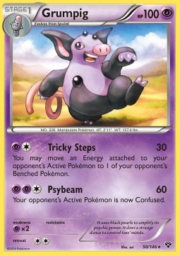Grumpig Pokemon card from XY