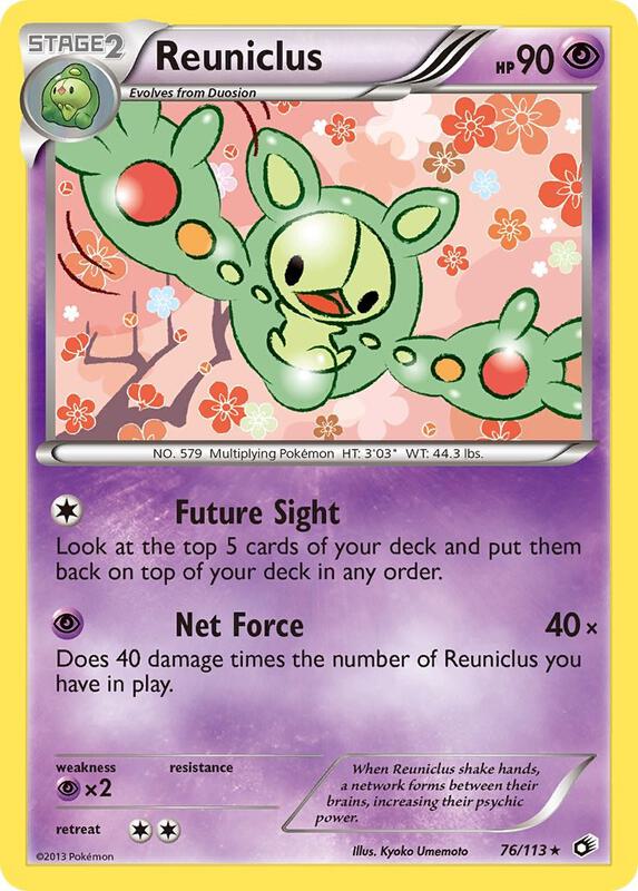 Reuniclus Pokemon card from Legendary Treasures