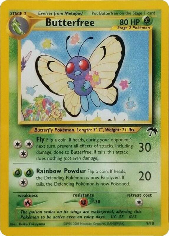 Butterfree Pokemon card from Southern Islands