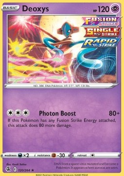 Deoxys (Holo) Pokemon card from Fusion Strike