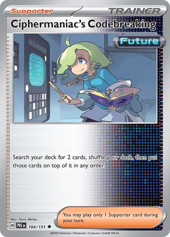 Ciphermaniac's Codebreaking Pokemon card from SV: Prismatic Evolutions