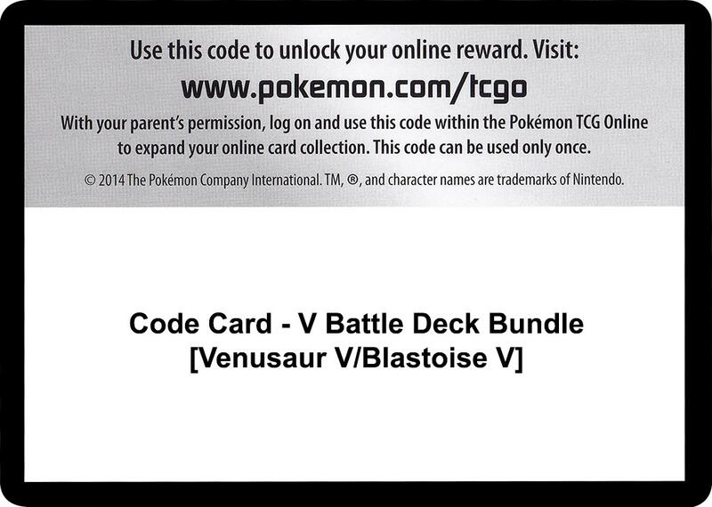 Code Card - V Battle Deck Bundle [Venusaur V/Blastoise V] Pokemon card from Miscellaneous Cards & Products