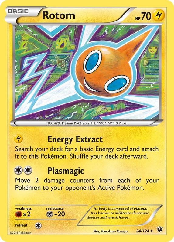 Rotom Pokemon card from XY - Fates Collide