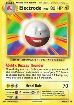 Electrode Pokemon card from Evolutions