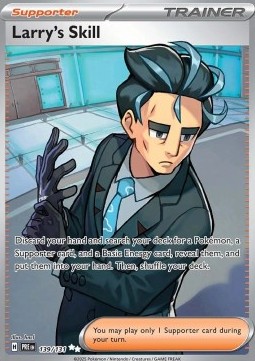 Larry's Skill Pokemon card from Prismatic Evolutions