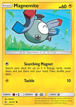 Magnemite Pokemon card from Forbidden Light