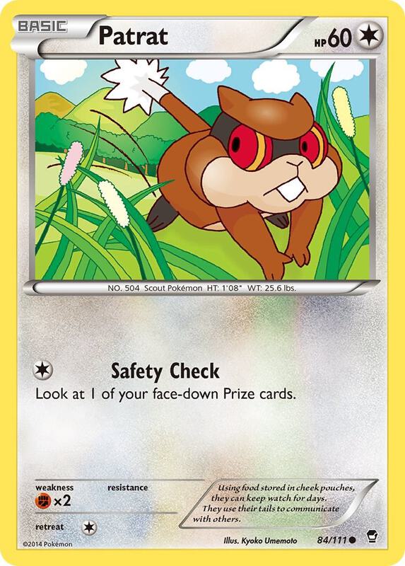 Patrat Pokemon card from XY - Furious Fists