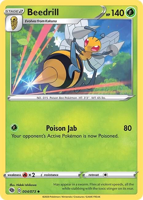 Beedrill Pokemon card from Champion's Path