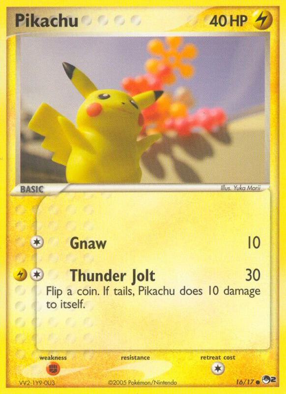 Pikachu Pokemon card from POP Series 2