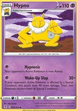 Hypno Pokemon card from Evolving Skies