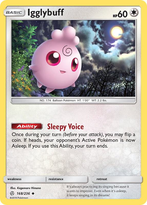 Igglybuff Pokemon card from SM - Cosmic Eclipse