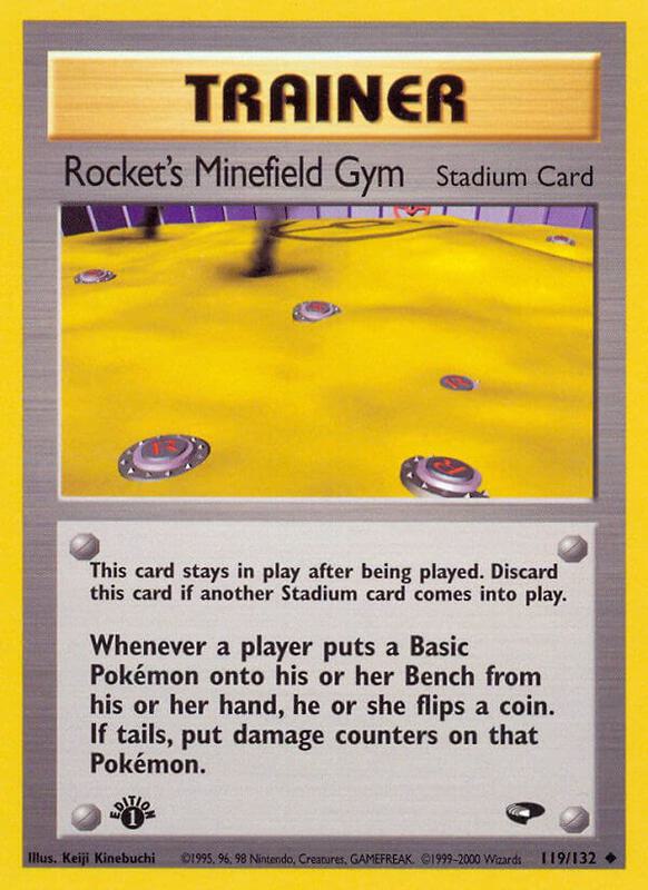 Rocket's Minefield Gym Pokemon card from Gym Challenge