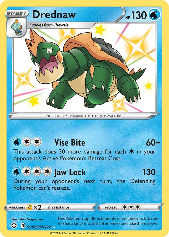 Drednaw Pokemon card from Shining Fates: Shiny Vault