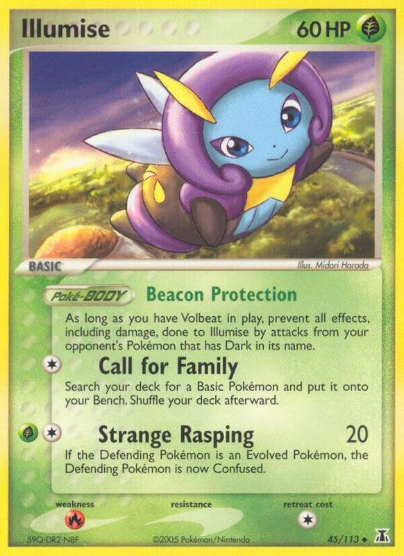 Illumise Pokemon card from Delta Species