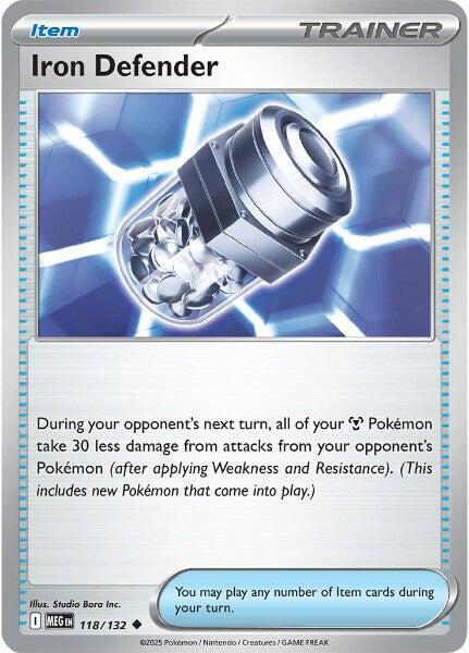 Iron Defender Pokemon card from ME01: Mega Evolution