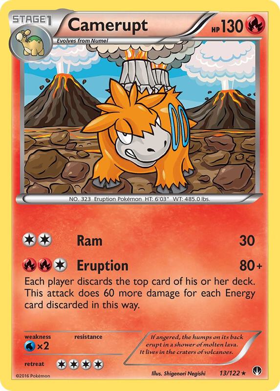 Camerupt Pokemon card from XY - BREAKpoint