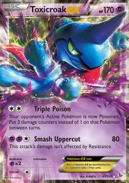 Toxicroak EX Pokemon card from Flashfire