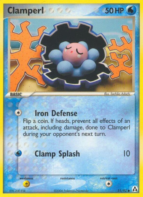 Clamperl Pokemon card from Legend Maker