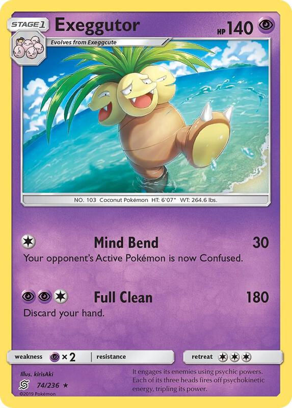 Exeggutor Pokemon card from SM - Unified Minds
