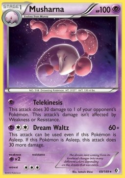 Musharna Pokemon card from Boundaries Crossed