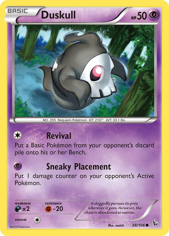 Duskull Pokemon card from XY - Flashfire
