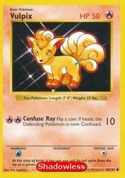 Vulpix Pokemon card from Base Set
