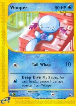 Wooper Pokemon card from Aquapolis