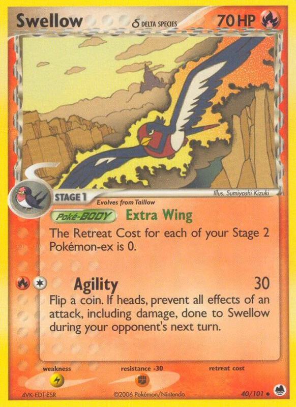 Swellow (Delta Species) Pokemon card from Dragon Frontiers