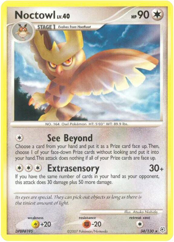 Noctowl Pokemon card from Diamond and Pearl