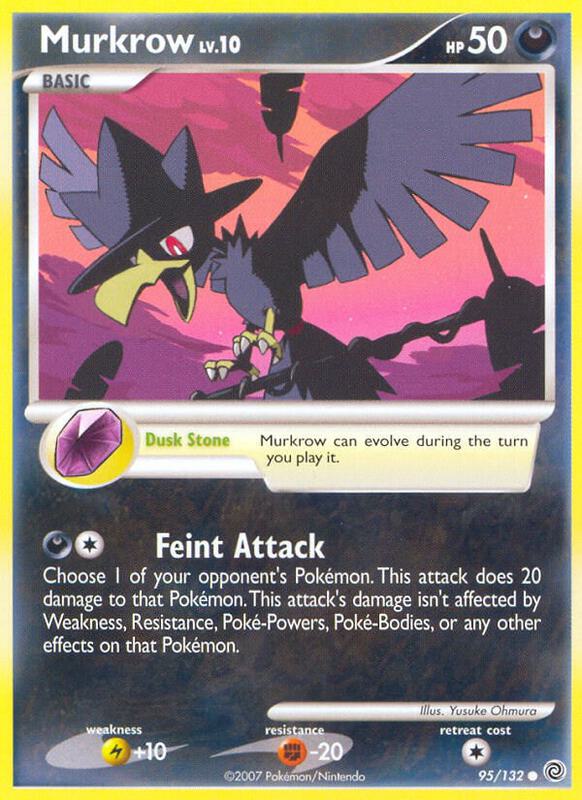 Murkrow Pokemon card from Secret Wonders