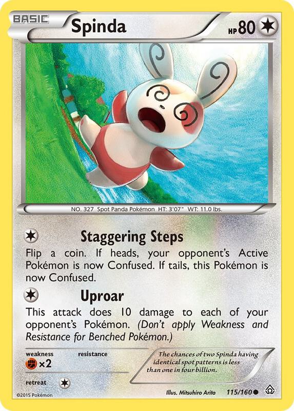 Spinda Pokemon card from XY - Primal Clash