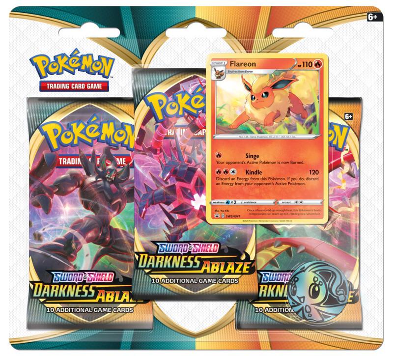 Darkness Ablaze 3 Pack Blister [Flareon] Pokemon card from SWSH03: Darkness
