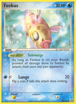 Feebas Pokemon card from EX Emerald