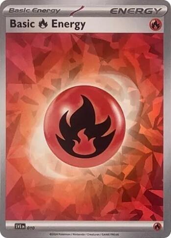Basic Fire Energy (Cracked Ice Holo) Pokemon card from SVE: Scarlet & Violet Energies