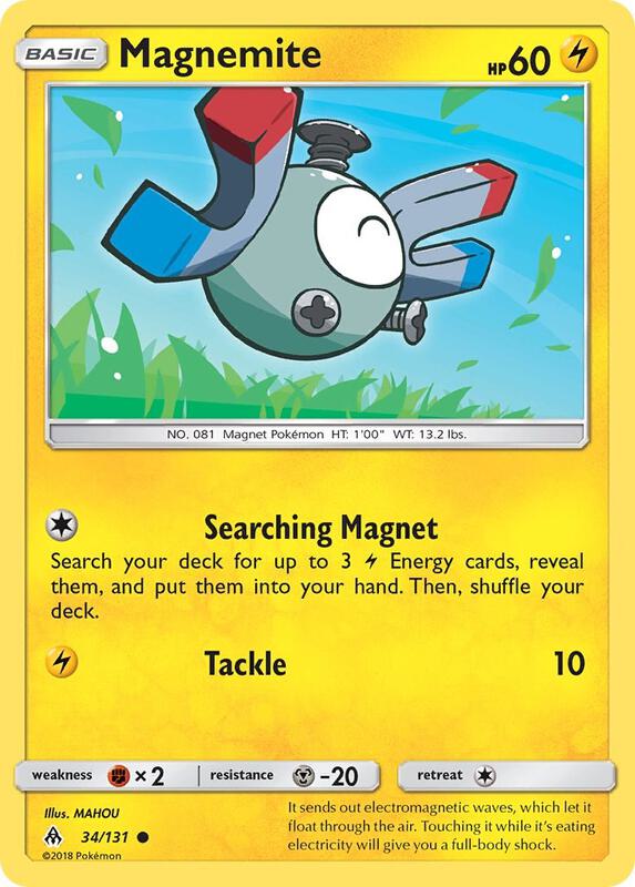 Magnemite Pokemon card from SM - Forbidden Light