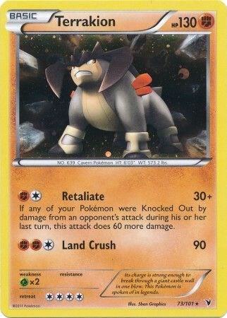 Terrakion Pokemon card from Blister Exclusives