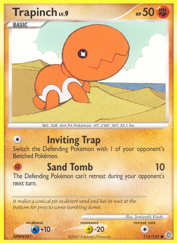 Trapinch Pokemon card from Secret Wonders