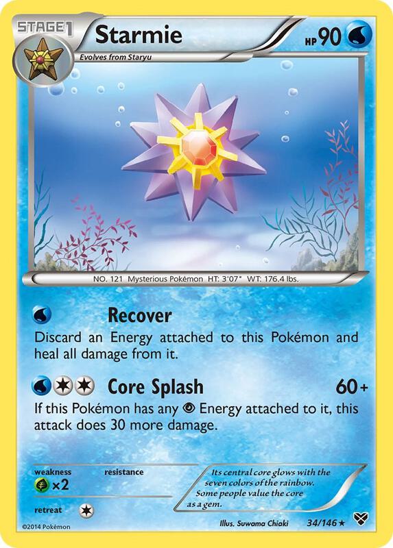 Starmie Pokemon card from XY Base Set
