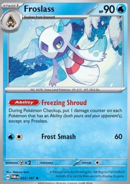 Froslass Pokemon card from Twilight Masquerade