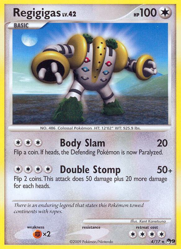 Regigigas Pokemon card from POP Series 9