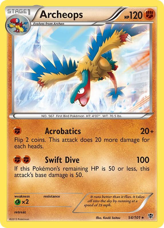 Archeops Pokemon card from Plasma Blast