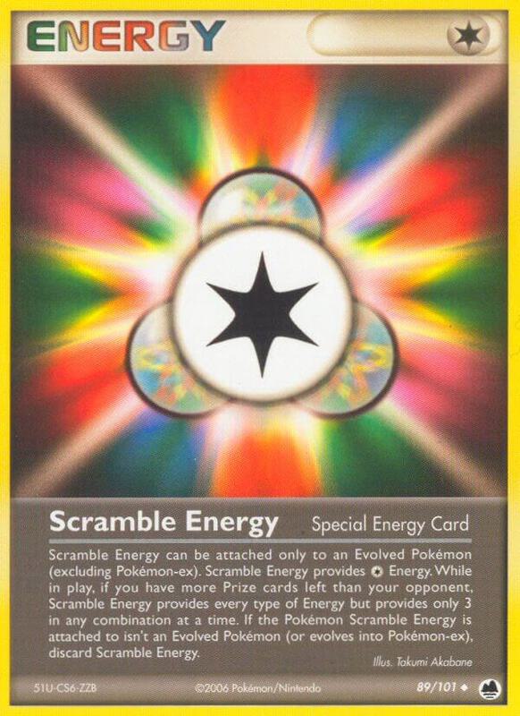 Scramble Energy Pokemon card from Dragon Frontiers