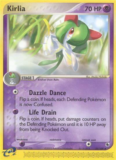 Kirlia Pokemon card from Ruby and Sapphire