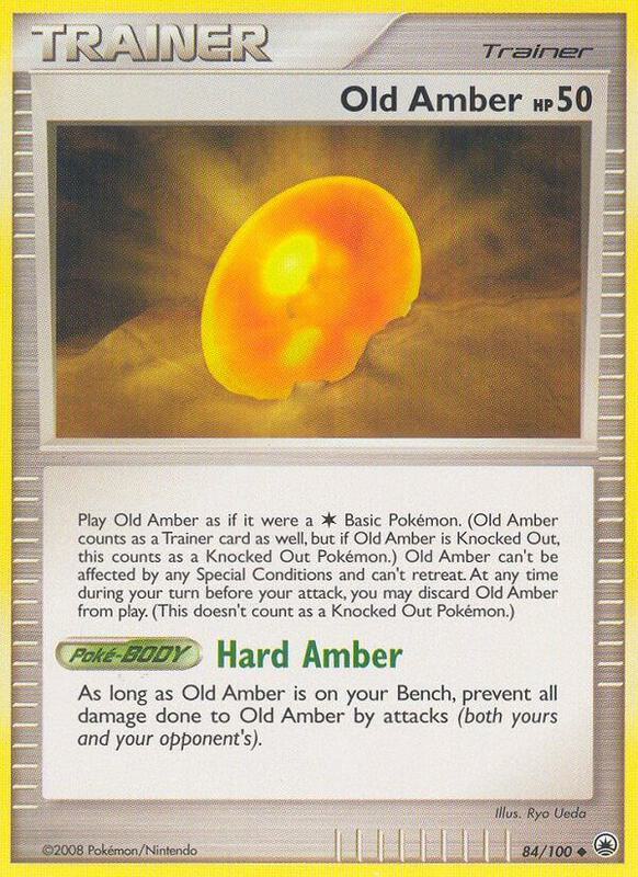 Old Amber Pokemon card from Majestic Dawn