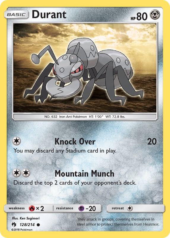 Durant Pokemon card from SM - Lost Thunder