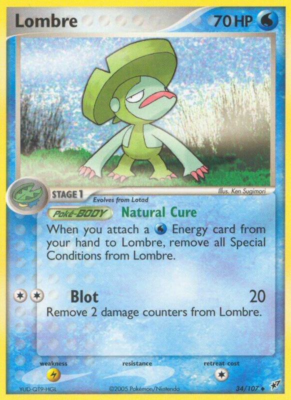 Lombre Pokemon card from Deoxys