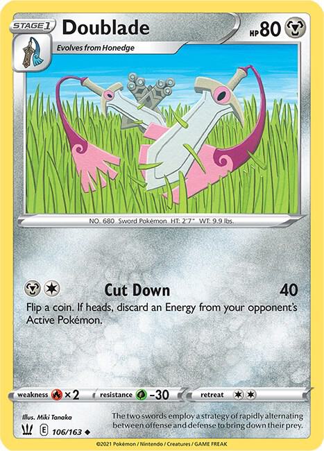 Doublade Pokemon card from SWSH05: Battle