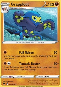 Grapploct Pokemon card from Vivid Voltage